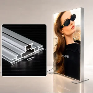 OEM 100mm Aluminum Alloy SEG Frame Ceiling Hanging LED Light Box for Indoor Advertising Displays Manufacturer