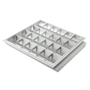 OEM 3x9w 4x9w Led Grille Light 100-277V Louver Fitting 60×60 600x600mm T8 Led Troffer Indirect Grille Light for Office