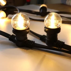 OEM Custom 20m Waterproof Festoon String Light Factory IP65 Outdoor Rubber Cable Wedding Party Garland Light