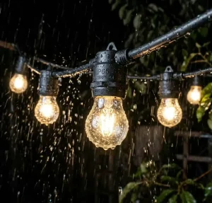OEM Custom 20m Waterproof Festoon String Light Factory IP65 Outdoor Rubber Cable Wedding Party Garland Light