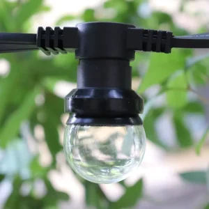 OEM Custom 20m Waterproof Festoon String Light Factory IP65 Outdoor Rubber Cable Wedding Party Garland Light
