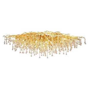 OEM Custom Modern Luxury LED Crystal Ceiling Chandelier American Fancy Crystal Water Drop Ceiling Lights for Living Room Hotel