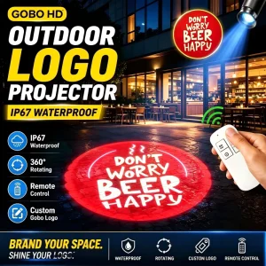 OEM Customized 35W Logo GOBO Projector Rotating Sign for Door and Floor Outdoor IP67 Waterproof LED Advertising Light CE FCC