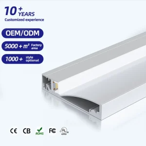 OEM H80mm Surface Mounted LED Skirting Line 6000 Series Aluminum Alloy Profiles Baseboard Corner Wall Decor Strip Lights