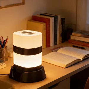 OEM Hotel Reception Lamps Modern Luxury RGB Drum Shade Table Lamps Battery Powered Flexible Detachable Magnetic Design