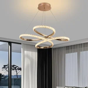 OEM Luxury Fashion Personality Design Chandelier Modern Indoor Bedroom Decor Dimmable Eye Care LED Pendant Light