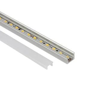 OEM Mini Frosted Silvery Milky Cover Lens LED Aluminium Alloy Profile Extrusion Channel Cabinet Heat Sink PC Welding Bending