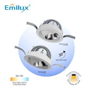 OEM ODM 12W 75MM Dimmable CCT Change LED Smart Recessed Downlight Modern Design Commercial Lighting Spotlight for Hotels