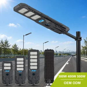 OEM ODM 300W 400W 500W All In One Solar Street Lamp Integrated Solar Lighting System for Outdoor Projects