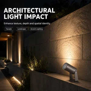 OEM ODM Adjustable LED COB IP65 Landscape Architectural Spotlight with Aluminum Construction for Commercial Engineering Projects