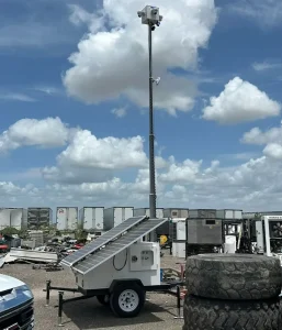 OEM ODM Custom Design Mobile Solar Camera Trailer Tower 7m Telescopic Mast for Parking Lot Security Monitoring Outdoor Lighting
