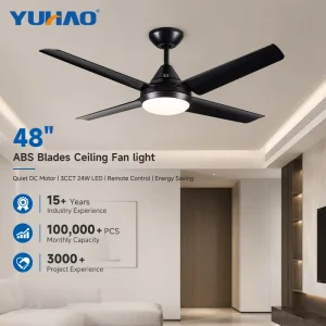 OEM ODM Ethereal High Lumen Dimmable 48 Inch 6 Speed Villa Living Dining Room LED BLDC Ceiling Fan With Lights