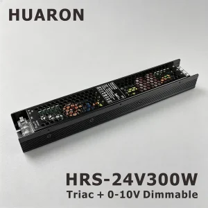 OEM ODM HRS Triac LED 0-10V Single Separate Signal Wiring No Voltage Drift Exhibition Downlight Driver 24V 300W LED Lighting