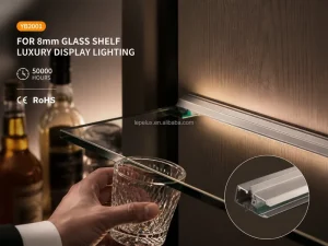 OEM ODM LED Cabinet Lighting System for Glass Shelf Furniture with Soft Gradient Backlight Effect YB2001 45
