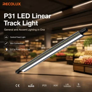 OEM ODM LED Linear Track Light Manufacturer Twin Tiltable Wings for Retail and Gallery Projects