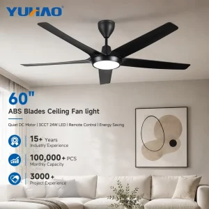 OEM ODM Long Continuous Working Time 60 Inch Copper Mass Apartment Community BLDC LED Ceiling Light with Fan