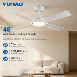 OEM ODM Project Ready Long Continuous Operation 48 Inch Mass Apartment Complex BLDC LED Ceiling Light with Fan