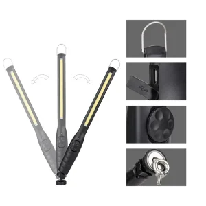 OEM ODM Rechargeable Portable Work Light Magnetic Base Rotatable Dimmable LED Inspection Lamp IP44 Waterproof 360 Beam High CRI