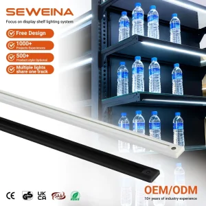 OEM ODM Shelf Power Track System Cabinet Lighting Rack for Display Shelves Supermarket Shelves