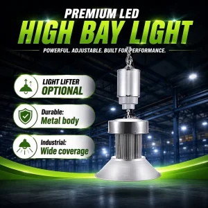 OEM ODM Support Industrial Light Lifter High Quality Aluminum PC High Bay Lamp Led High Bay Light