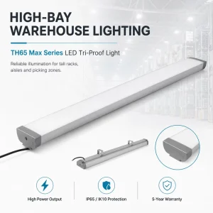 OEM Sensor Dimmable Tri-Proof Light with 120 Degree Beam for High Ceiling Storage and Rack Areas and Projects