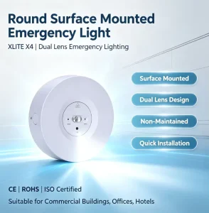 OEM Surface Mount Emergency LED Ceiling Light with Auto Test 3W 3Hrs LiFePO4 Battery for Corridors and Public Areas Dali