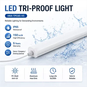 OEM Tri-Proof Fixture 0.6m 1.2m 1.5m LED Light With Fast Connection PC Cover & IP65 Waterproof Vapor Tight