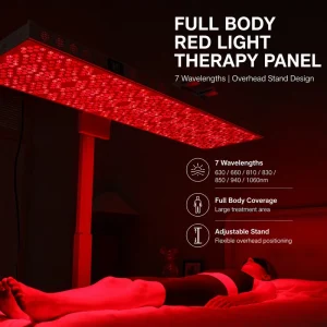 OEM Zero EMF Red Therapy Light Panel Full Body 1185 LED 7 Wavelength 630-1060nm Warranty for Professional Clinic Use