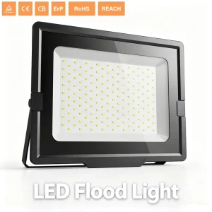 OUTLUX E008 IP65 Waterproof 300W LED High Bright Warm White Aluminum Modern Flood Light CE Certified Outdoor Floodlight