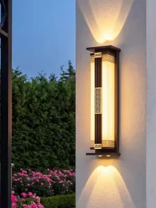 Obedient Marquis New Solar LED Wall Lamp Outdoor Waterproof Villa Gatepost Terrace Lighting Long Strip Spotlight Entrance Door