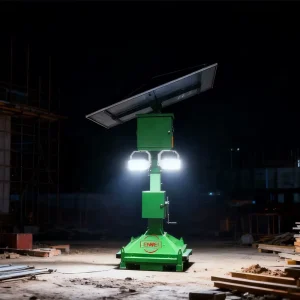Off Grid 420W Solar Powered Panels Solar Light Tower with 4m Manual Mast 19500LM LED Waterproof for Outdoor Lighting