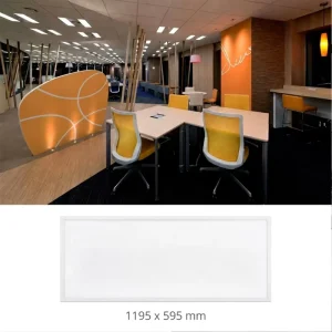 Office Commercial Rectangular LED Panel Lighting 1195X595mm Recessed Light 115lm Flat Panel Light