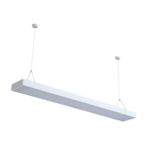 Office Modern LED Lighting Slim Tube Aluminum LED Batten Lamp Chandeliers Hanging Pendant Trimless LED Strip Line Linear Light