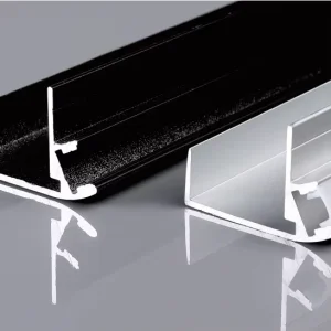 Office Room Modern Anodized Aluminum Profile for LED Strip 45 Degree Corner Mount Wall Panel Light Mouldings