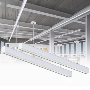 Office School Indoor Aluminum Ceiling Mounted 60 Watt LED Linear Tube Light High CRI>100 Dimmable IP20 Rated 3-Year