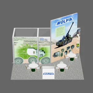 Open Plan Lightbox Booth 6×6 EZ Modular Lightbox System Expo Display Fabric Wall with Graphic Swap