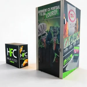 Open Trade Show Booth with Storage Room Modular Light Box Display for Exhibition Stand Construction