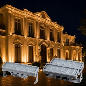 Outdoor 120W 240W RGB White Color Changing IP66 Waterproof LED Flood Light for Building Facade Landscape Lighting DMX512 TTL
