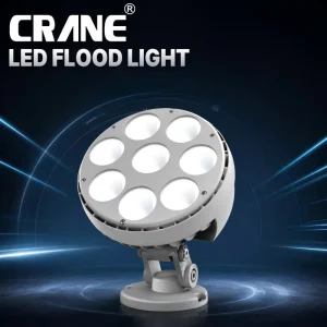 Outdoor 27W LED Spotlight Bridges Walls Columns Focused Light for Architectural Accents Surface Mounted Round Projector Lamp