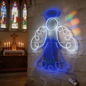 Outdoor 2D Themed Christmas Commercial Landscape IP65 Rated LED Angel Pattern Decorative Lighting with Remote Control