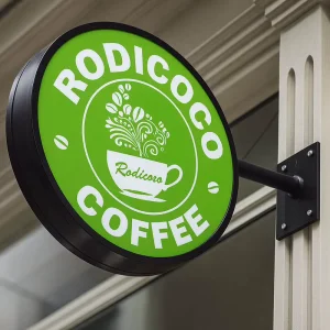 Outdoor Advertising Hanging Sign Double Sided 3D LED Acrylic Light Box