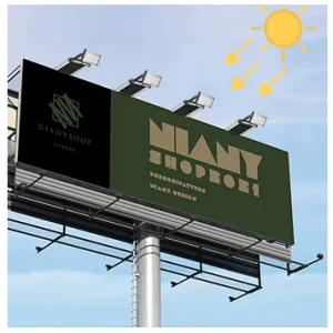 Outdoor Advertising LED Lighting Equipment Aluminum Solar Powered Waterproof Billboard Light 20W High Efficiency 3 Year Warranty