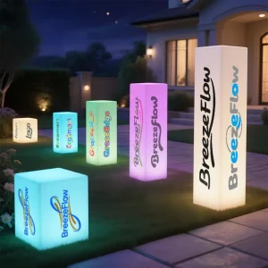 Outdoor Advertising Light Illuminated Light Rectangular Lamps Custom Sizes Event Light with Logo