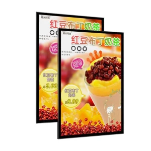 Outdoor Advertising Magnetic Light Box Frame Display Rectangle Shape High Brightness LED Free Standing