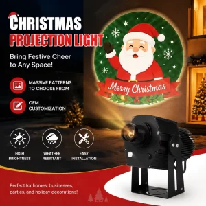 Outdoor Advertising Projector with Remote Custom Logo Option for B2B Festival Decoration