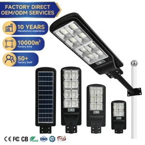 Outdoor All-in-One Solar Road Lamp IP65 Waterproof Motion Sensor LED Light