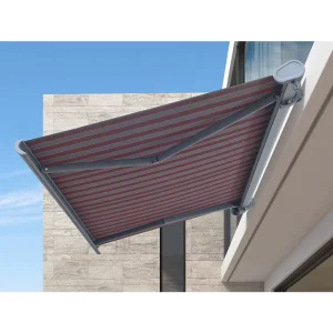 Outdoor Aluminum Alloy Retractable Automatic Awning Bend Arm 7M Box Patio Roof Waterproof Window Door Canopy Remote Control