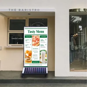 Outdoor Aluminum Decorative Advertising Light Box with Solar Panel Digital Signage and Displays