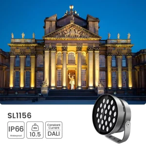 Outdoor Aluminum High Bright Lightweight 100W 150W LED Spotlight Flood Light IP66 2700 6500K RGB DMX512 Landscape Lighting