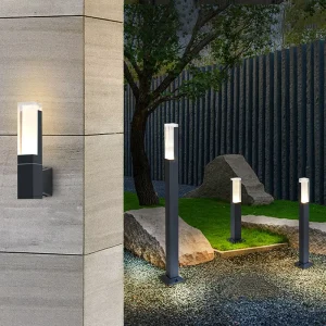Outdoor Aluminum Lighting Pole Lights 80cm 10W Waterproof Anti-rust Garden Park Aisle Decorative Lawn Lamps